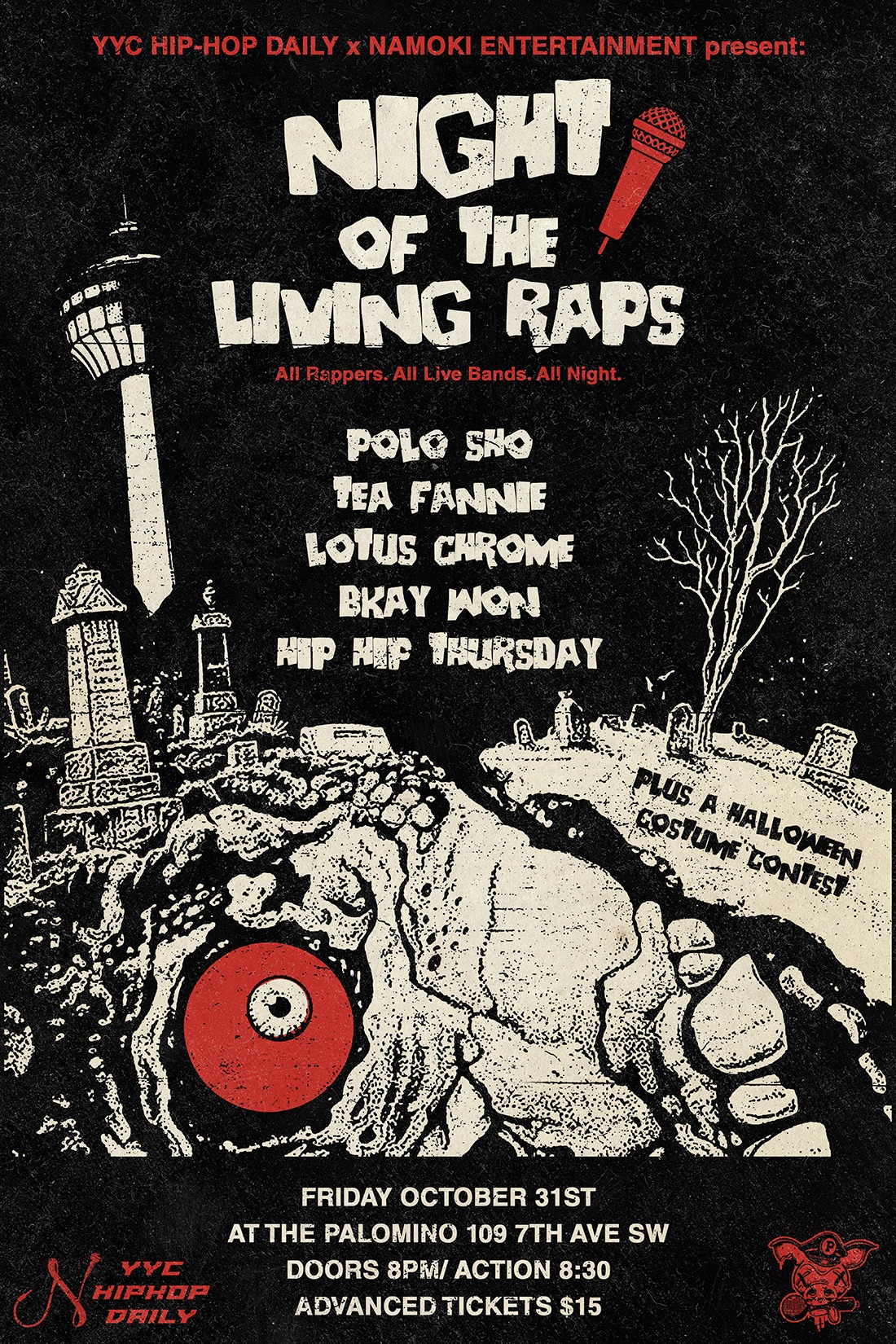 General Evening Rapper Night of the Living Raps: All Rappers, All Live Bands, All Night - The ...