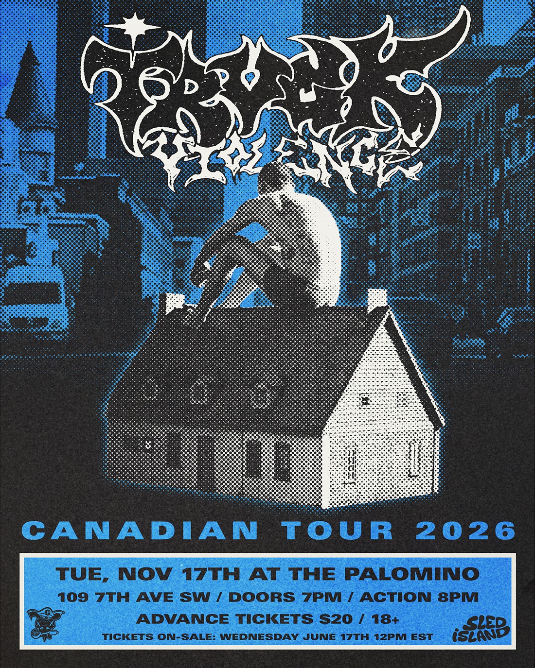 Sled Island presents Truck Violence event poster from The Palomino