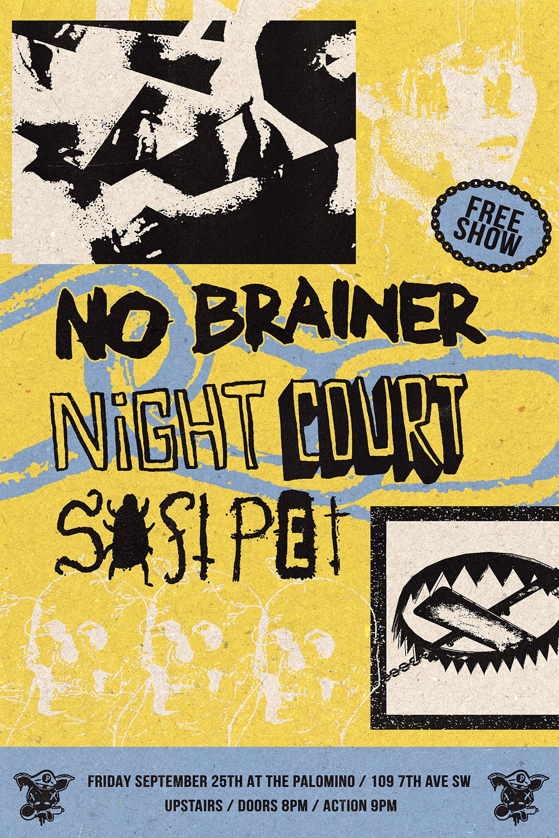 No Brainer, Night Court and Soft Pet free show official Palomino poster