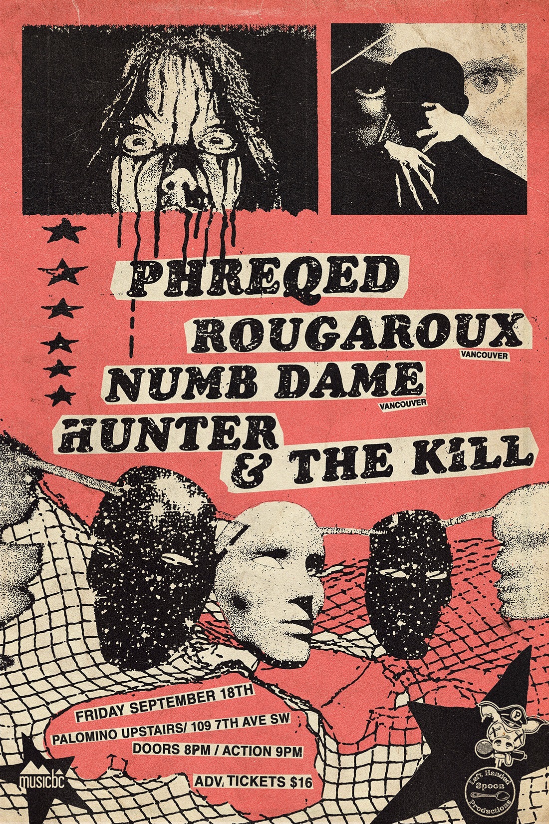 Phreqed, Rougaroux, Numb Dame and Hunter and the Kill official Palomino poster